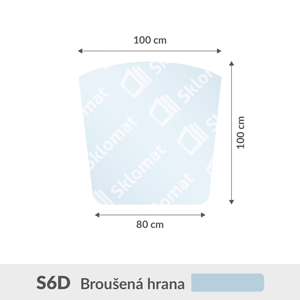S6D sklo pod kachle 6mm 100 x 100 x 80 cm