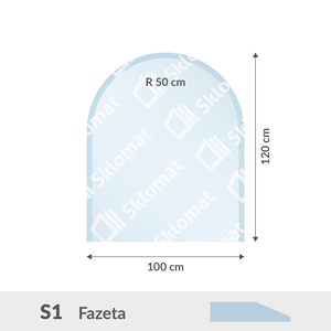 S1 sklo pod kamna 6mm 100 x 120 cm