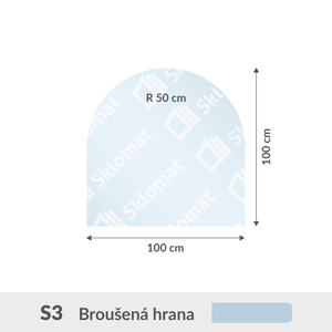 S3 sklo pod kachle 6mm 100 x 100 cm