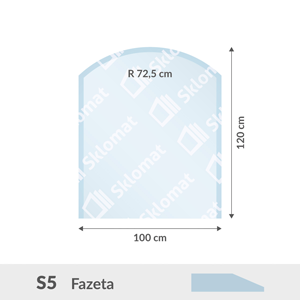 S5 sklo pod kamna 6mm 100 x 120 cm