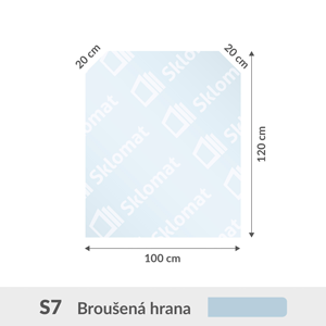 S7 sklo pod kamna 6mm 100 x 120 cm