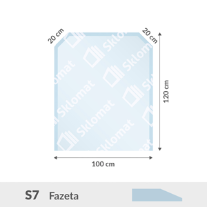 S7 sklo pod kamna 6mm 100 x 120 cm