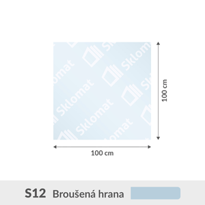 S12 sklo pod kamna 6mm 100 x 100 cm