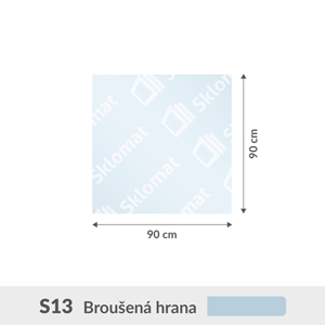 S13 sklo pod kamna 6mm 90 x 90 cm