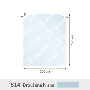 S14 sklo pod kachle 6mm 100 x 120 cm