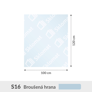 S16 sklo pod kachle 6mm 100 x 120 cm