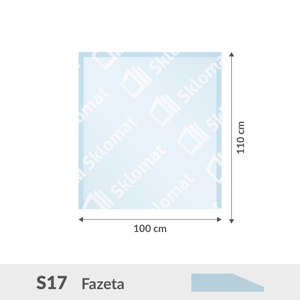 S17 sklo pod kachle 6mm 100 x 110 cm