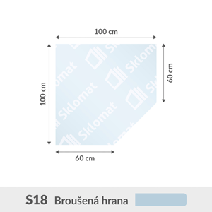 S18 sklo pod kachle 6mm 100 x 100 cm