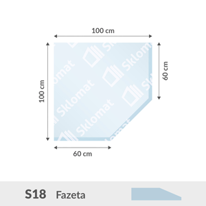 S18 sklo pod kachle 6mm 100 x 100 cm