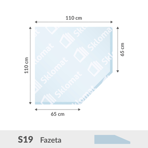 S19 sklo pod kamna 6mm 110 x 110 cm