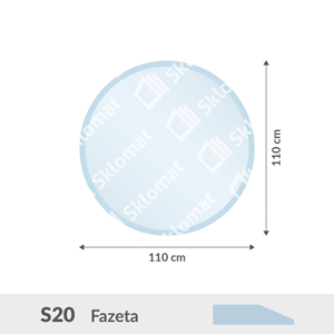 S20 sklo pod kamna 6mm 110 x 110 cm