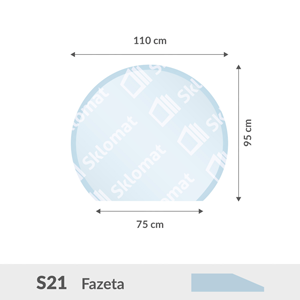 S21 sklo pod kamna 6mm 95 x 110 cm