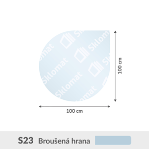 S23 sklo pod kamna 6mm 100 x 100 cm