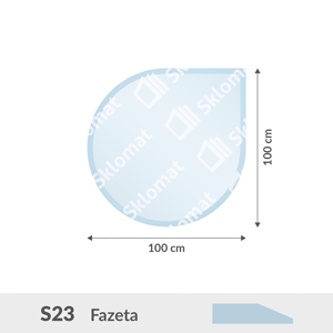 S23 sklo pod kamna 6mm 100 x 100 cm