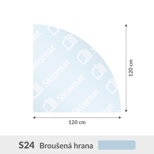 S24 sklo pod kachle 6mm 120 x 120 cm