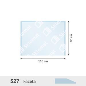 S27 sklo pod kamna 6mm 110 x 85 cm