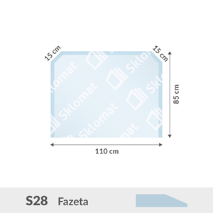 S28 sklo pod kamna 6mm 110 x 85 cm