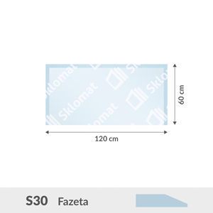 S30 sklo pod kamna 6mm 120 x 60 cm