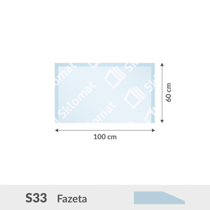 S33 sklo pod kamna 6mm 100 x 60 cm