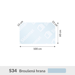 S34 sklo pod kamna 6mm 100 x 60 cm