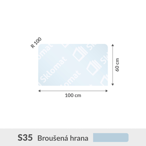 S35 sklo pod kamna 6mm 100 x 60 cm