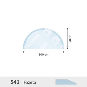 S41 sklo pod kamna 6mm 100 x 50 cm