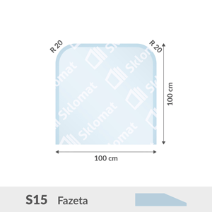 S15 sklo pod kachle 8mm 100 x 100 cm