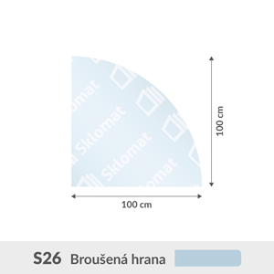 S26 sklo pod kamna 8mm 100 x 100 cm