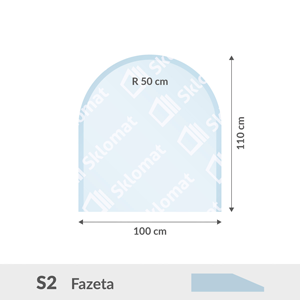 S2 sklo pod kamna 10mm 100 x 110 cm