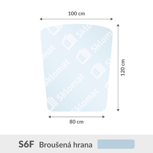 S6F sklo pod kamna 10mm 100 x 120 x 80 cm
