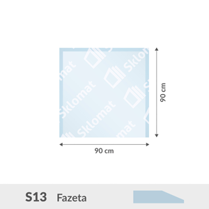 S13 sklo pod kamna 10mm 90 x 90 cm