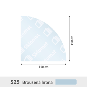 S25 sklo pod kamna 10mm 110 x 110 cm