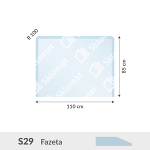 S29 sklo pod kachle 10mm 110 x 85 cm