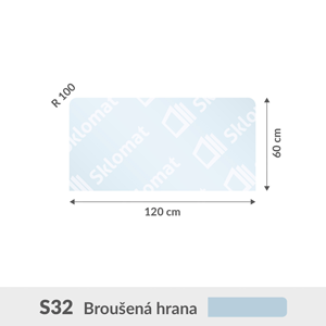S32 sklo pod kamna 10mm 120 x 60 cm