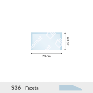 S36 sklo pod kamna 10mm 70 x 40 cm