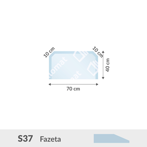 S37 sklo pod kamna 10mm 70 x 40 cm