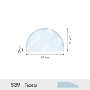 S39 sklo pod kamna 10mm 90 x 55 cm