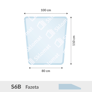 S6B sklo pod kamna 12mm 100 x 110 x 80 cm
