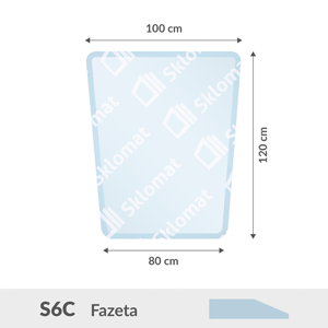 S6C sklo pod kamna 12mm 100 x 120 x 80 cm