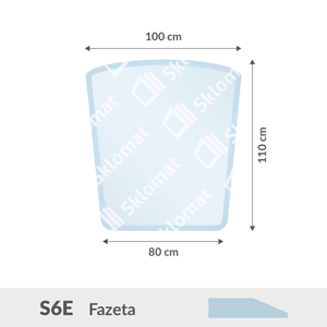 S6E sklo pod kamna 12mm 100 x 110 x 80 cm