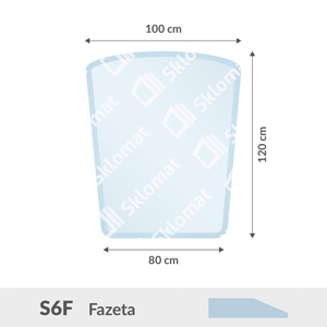 S6F sklo pod kamna 12mm 100 x 120 x 80 cm