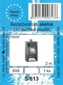 SADA - šňůra bezazbestová skelná PS000 - 6 x 6 mm - 2 m