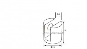 U12 - držák skla síly 8-10mm
