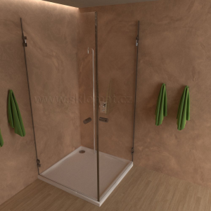 Sprchovací kút SK 10 Rohový sprchovací kút tvorený krídlovými dverami