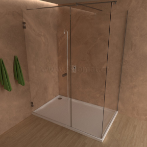 Sprchovací kút SK 16 Sprchové jednokrídlové dvere do niky
