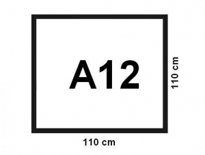 A12 6mm čiré 110x110cm fazeta po CELÉM OBVODU