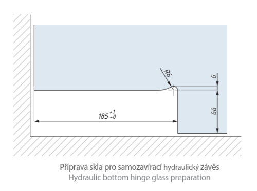 Samozavírací hydraulický dolní závěs, s aretací - SÍLA 5