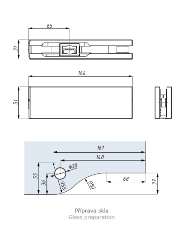 Spodní závěs pro PD15; TD800