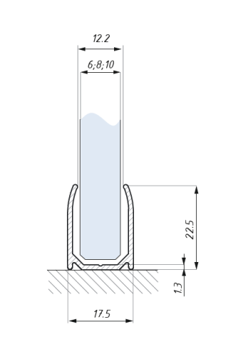 Montážní profil FIX-D pro fixní panel