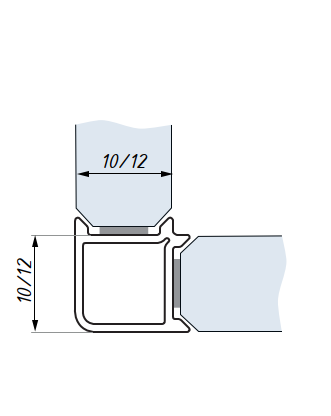 Těsnění mezi sklo, rohové